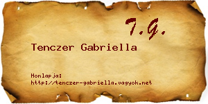 Tenczer Gabriella névjegykártya