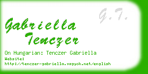 gabriella tenczer business card